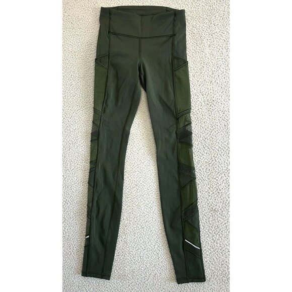 Lululemon Speed Up Tight Mesh 28 Pants Leggings Camo Green - Picture 1 of 16